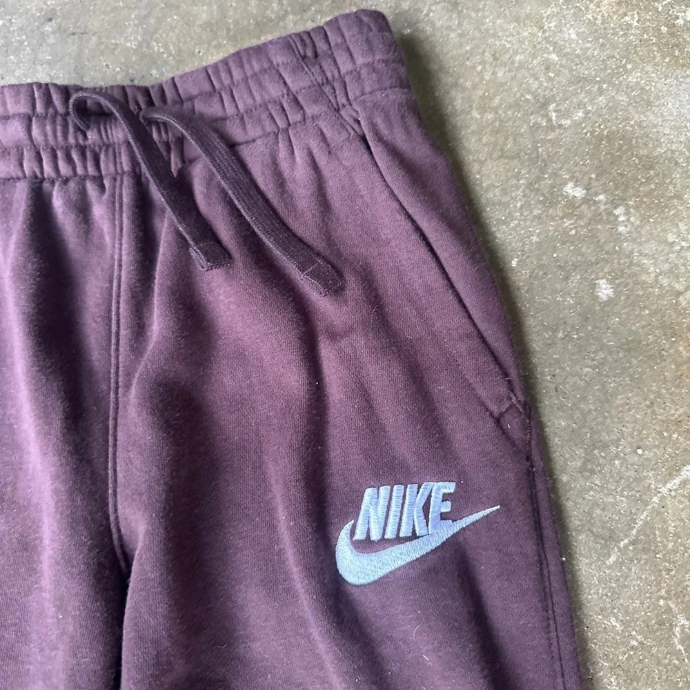 Nike Joggers Kids Large Brown Excellent Sportswear Club Fleece Sweatpants